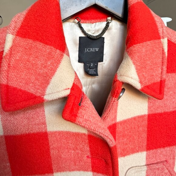 JCrew Plaid Wool Coat - Picture 3 of 6